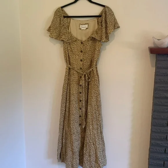 Anthropologie leopard print dress sz 8 - Picture 6 of 13